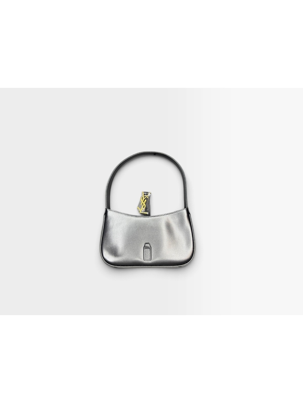 Saint Laurent silver top handle shoulder bag